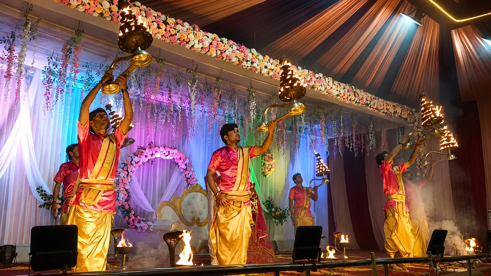 Wedding Couple Grand Ganga Aarti Ceremony