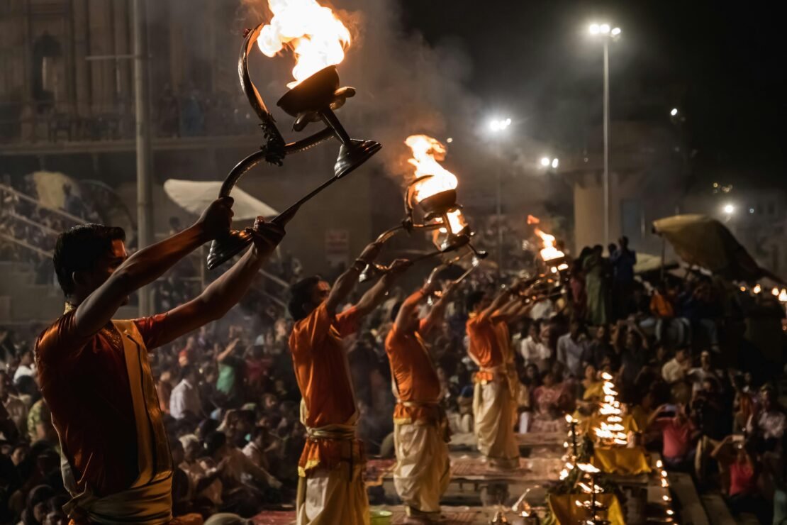 Varanasi Ganga Aarti at Goa Beach Wedding
